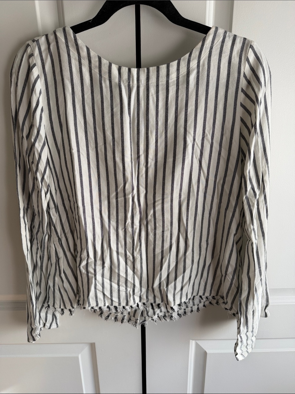cloth & stone White Top with Black Stripes